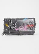 Zadig&Voltaire Rock Humberto clutch van leer met afneembare schouderri...