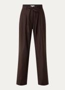 OLAF High waist wide fit pantalon met streepprint