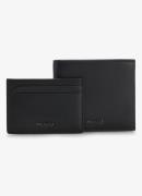 HUGO Portemonnee en pasjeshouder van geitenleer set van 2