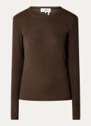 ba&sh Micha longsleeve met ribstructuur