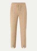 L.K.Bennett Dee high waist straight fit broek in kasjmierblend