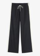 Marc O'Polo Mid waist wide fit trackpants met streep detail