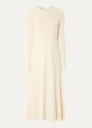 ba&sh Elise grofgebreide midi jurk in wolblend