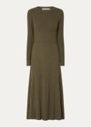 ba&sh Elise grofgebreide midi jurk in wolblend