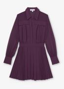 Reiss Giselle mini tuniekjurk met plissé