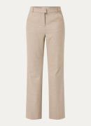 ba&sh Bristol high waist straight fit pantalon met gemêleerd dessin