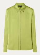 Claudia Sträter Blouse van satijn met kralendecoratie