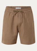 Les Deux Otto loose fit korte broek in linnenblend met steekzakken