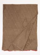 BYLIMA Darkbrown handwork sjaal met strass 200 x 75 cm