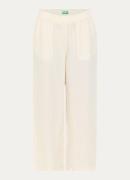 Benetton High waist wide fit pantalon van linnen