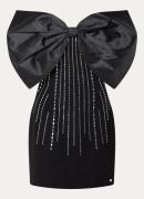NIKKIE Miki mini kokerjurk met strass en strikdetail