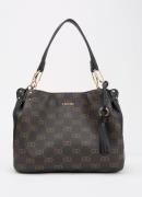 Liu Jo Schoudertas van leer met logoprint