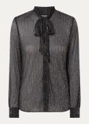 Zadig&Voltaire Tulba semi-transparante blouse met sjaalkraag en lurex