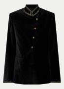 Zadig&Voltaire Verysa blazer met paspelzakken en borduring