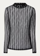 Co'Couture Barb semi-transparante top van kant