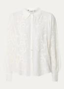 Summum Blouse met pofmouw en borduring