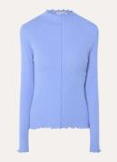 Marc O'Polo Denim Longsleeve met geschultpe zoom