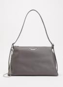 Zadig&Voltaire Jim schoudertas van leer met verstelbare schouderriem