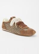 Kurt Geiger Islington sneaker met suède details en strass