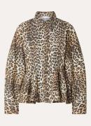 Ganni Blouse met panterprint