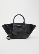 DeMellier The Midi New York handtas van leer met structuur