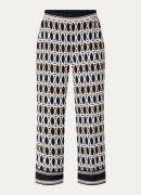Joseph Ribkoff High waist wide fit palazzo broek met print