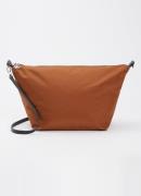 Longchamp Le Slouchy schoudertas schoudertas M met leren details