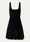 Sandro Mini jurk met plissé en strass