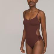 Maillot de bain 1 pièce nageur, découpe côté