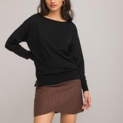 Pull col bateau, maille fluide