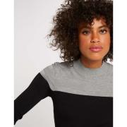Pull bicolore col montant manches longues