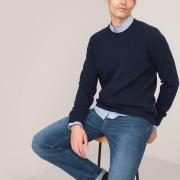 Pull col rond lambswool, made in Europe