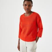 Pull col rond, en fine maille pointelle