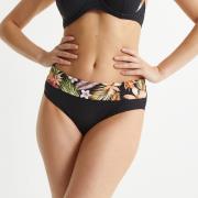 Bas de maillot de bain culotte à revers floral