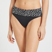 Bas de maillot de bain culotte à revers imprimé