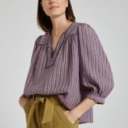 Blouse à rayures manches 3/4