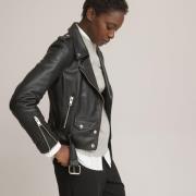 Blouson motard en cuir, Signature THELMA