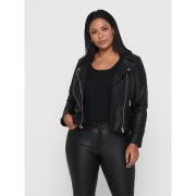 Blouson court zippé en simili