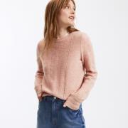 Pull col rond, en maille pointelle