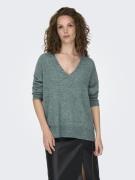 Pull col V, maille mousseuse