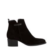 Bottines en cuir, talon