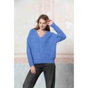 Pull col V grosse maille