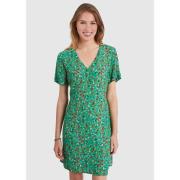 Robe courte col V imprimé floral