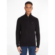 Pull col montant zippé en coton et cachemire