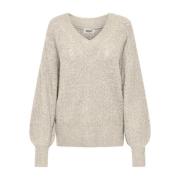 Pull maille brillante, col V