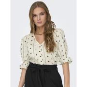 Blouse imprimée, manches ballon