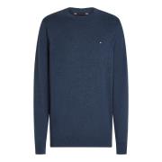 Pull col rond en coton pima et cachemire