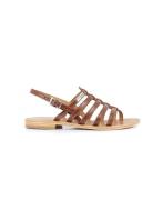 Sandales en cuir talon plat