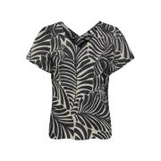 Blouse imprimée à manches courtes