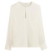 Blouse col rond en satin